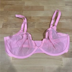 Cuup Barbie Pastel Pink Plunge Mesh Bra 32E